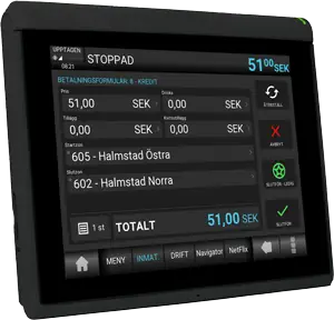 Taxameter Halmstad taxiservice